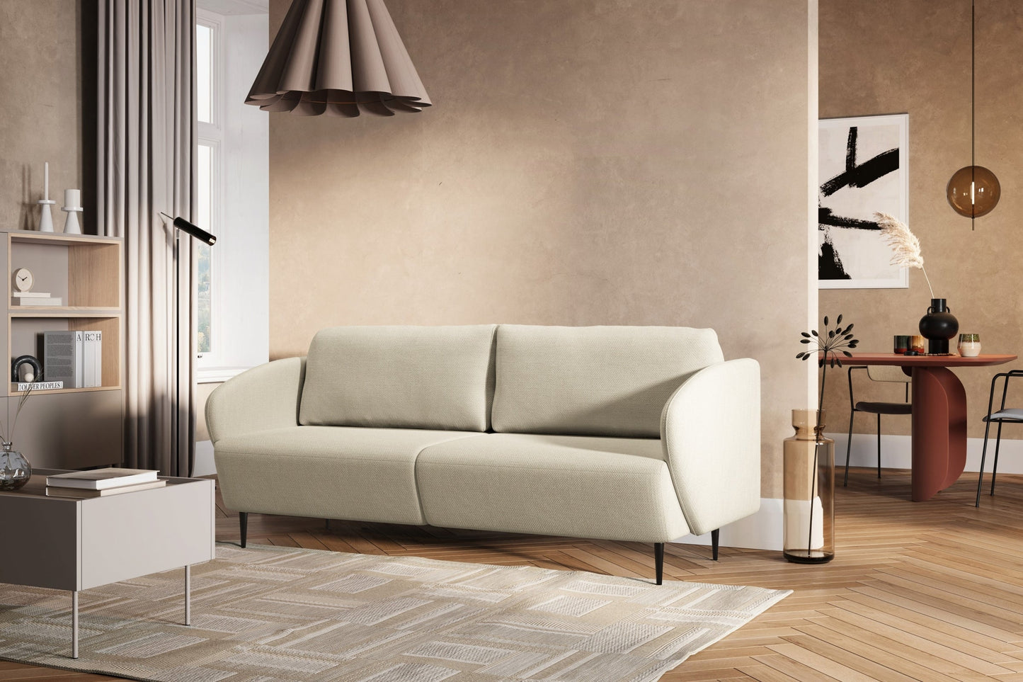 Dīvāns Nao 212/95/98 cm Magni 206.02/melnas kājas - N1 Home