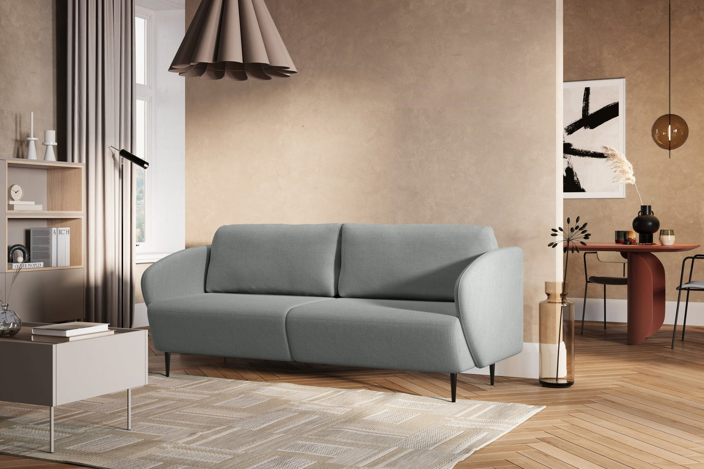 Dīvāns Nao 212/95/98 cm Magni 206.12/melnas kājas - N1 Home