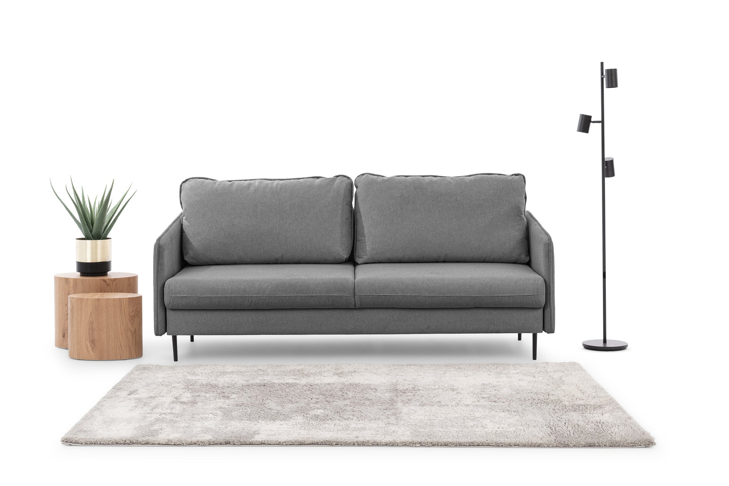 Dīvāns Tai 207/95/98 cm Gemma 86/melnas kājas - N1 Home
