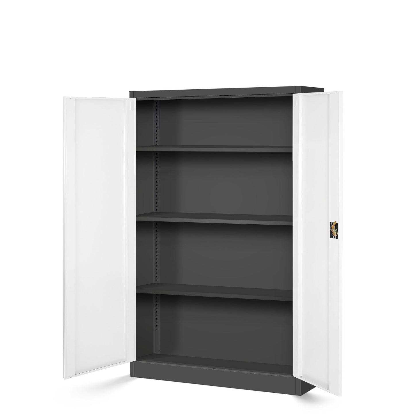 Slēdzams metāla skapis Kev 140/90/40 cm balts/antracīts - N1 Home