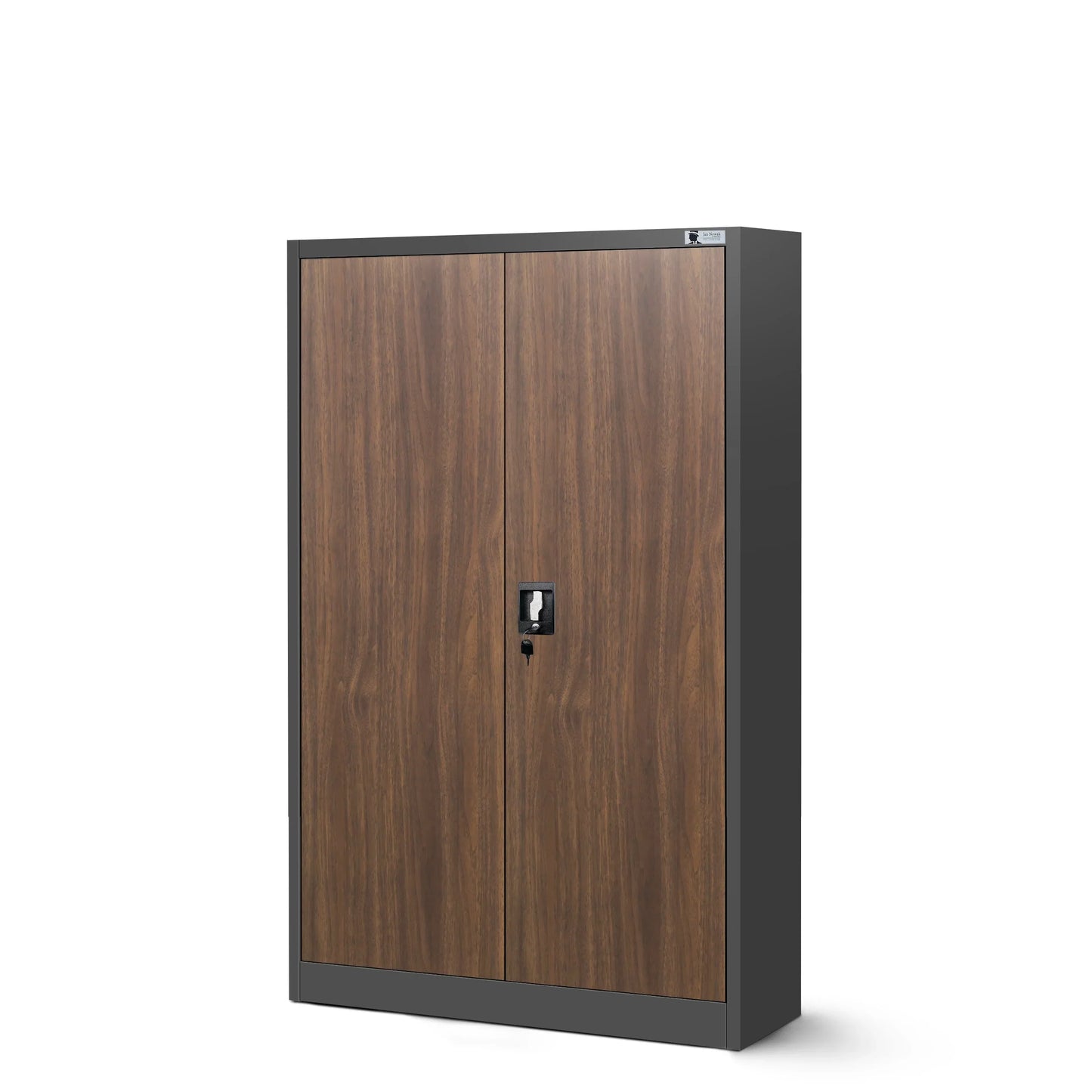 Slēdzams metāla skapis Kev 140/90/40 cm antracīts/valrieksts - N1 Home