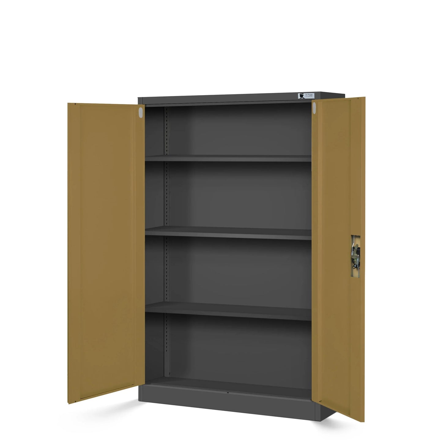 Slēdzams metāla skapis Kev 140/90/40 cm antracīts/valrieksts - N1 Home