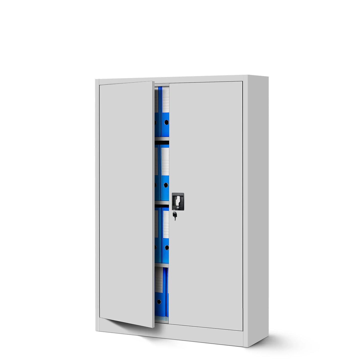 Slēdzams metāla skapis Kev 140/90/40 cm pelēks - N1 Home