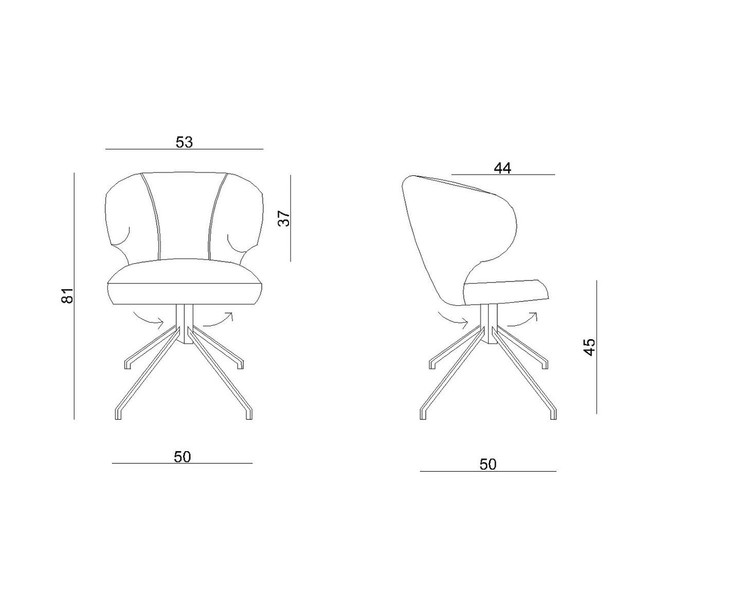 Krēsls Krop eko āda 81/53/50 cm pelēks - N1 Home