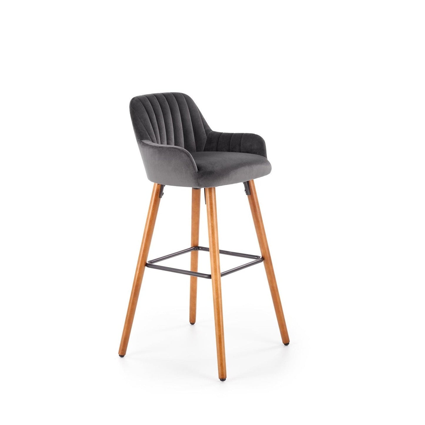 LN krēsls riekstkoks/tumši pelēks 47/49/98/75 cm - N1 Home