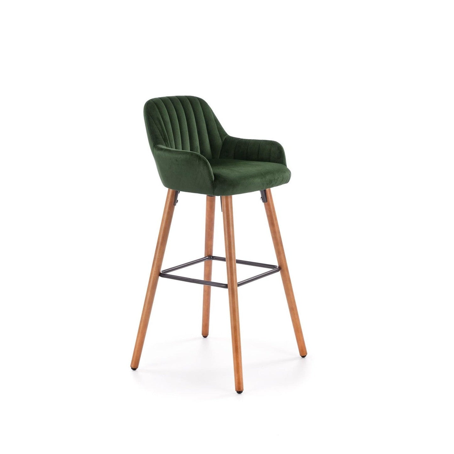 LN krēsls riekstkoks/tumši zaļs 47/49/98/75 cm - N1 Home