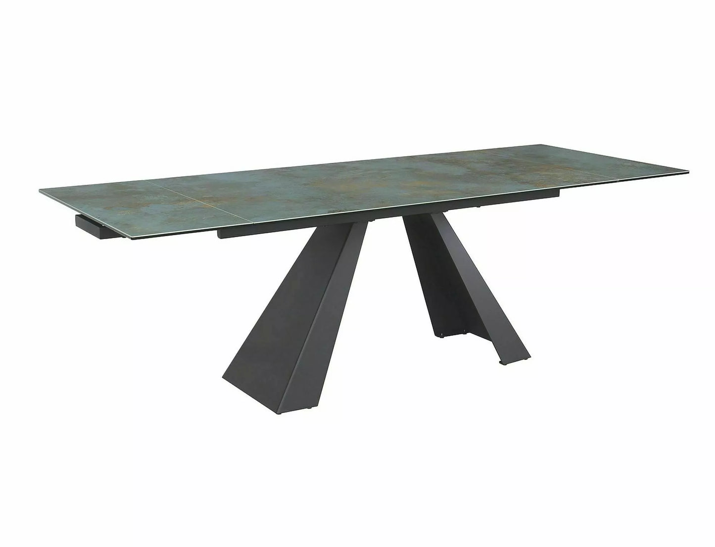Galds Vikto 77/90/160 - 240 cm tirkīza/matēta melna - N1 Home