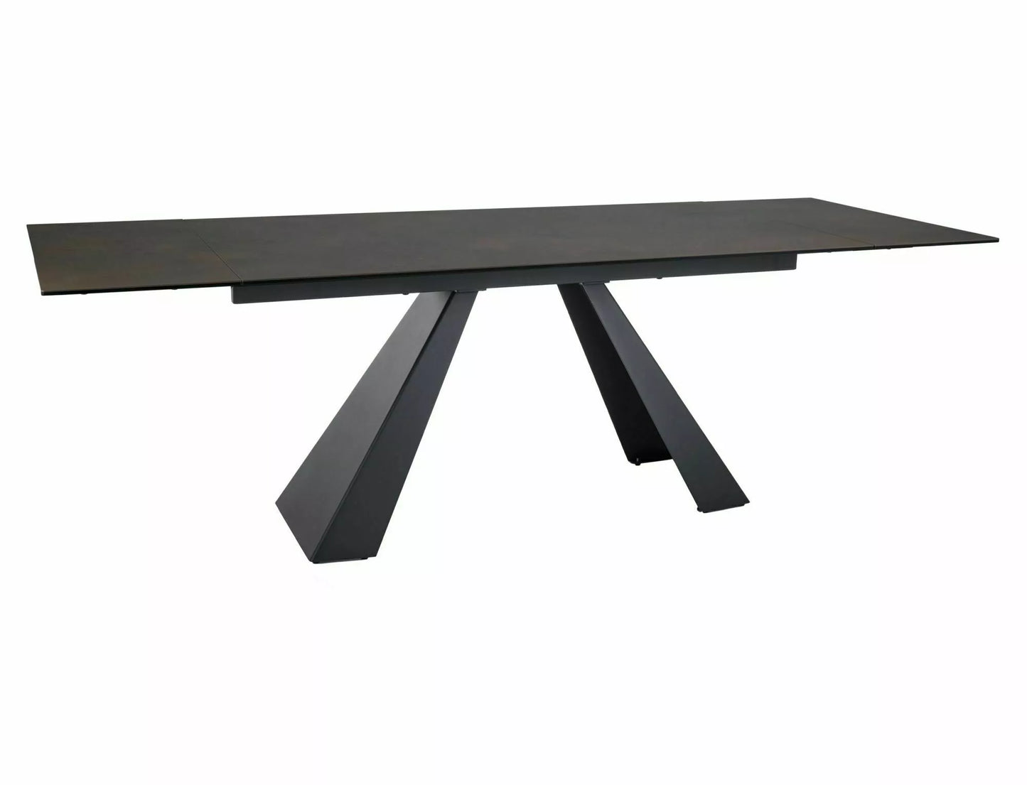 Galds Vikto 77/90/160 - 240 cm matēts brūns / matēts melns - N1 Home