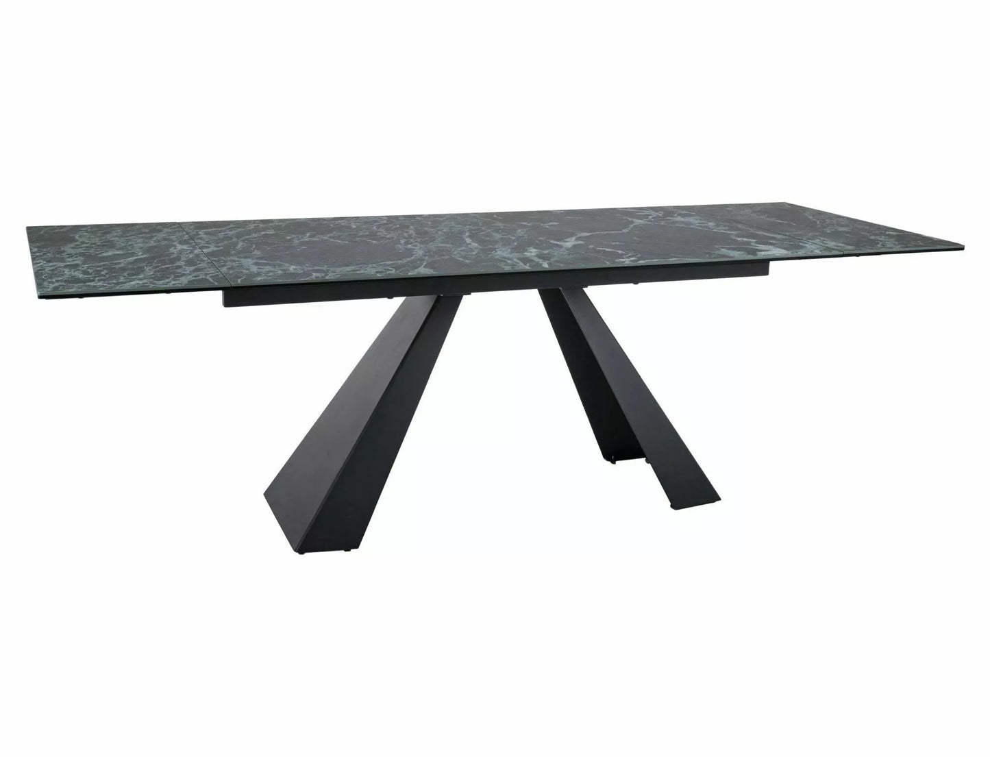 Galds Vikto 77/90/160 - 240 cm zilganzaļš matēts / matēts melns - N1 Home