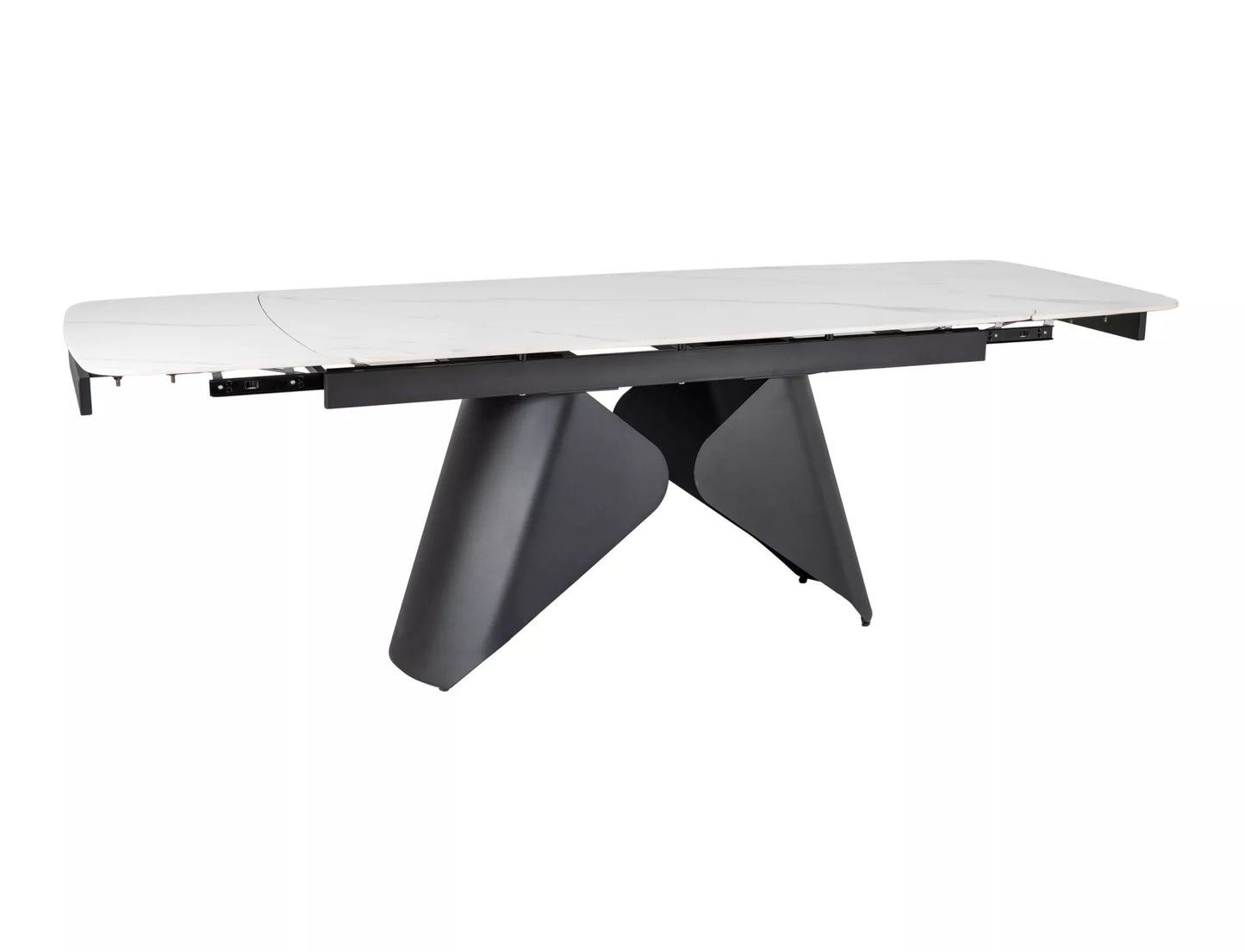 Galds Armon 75/90/160-240 cm melns/balts - N1 Home