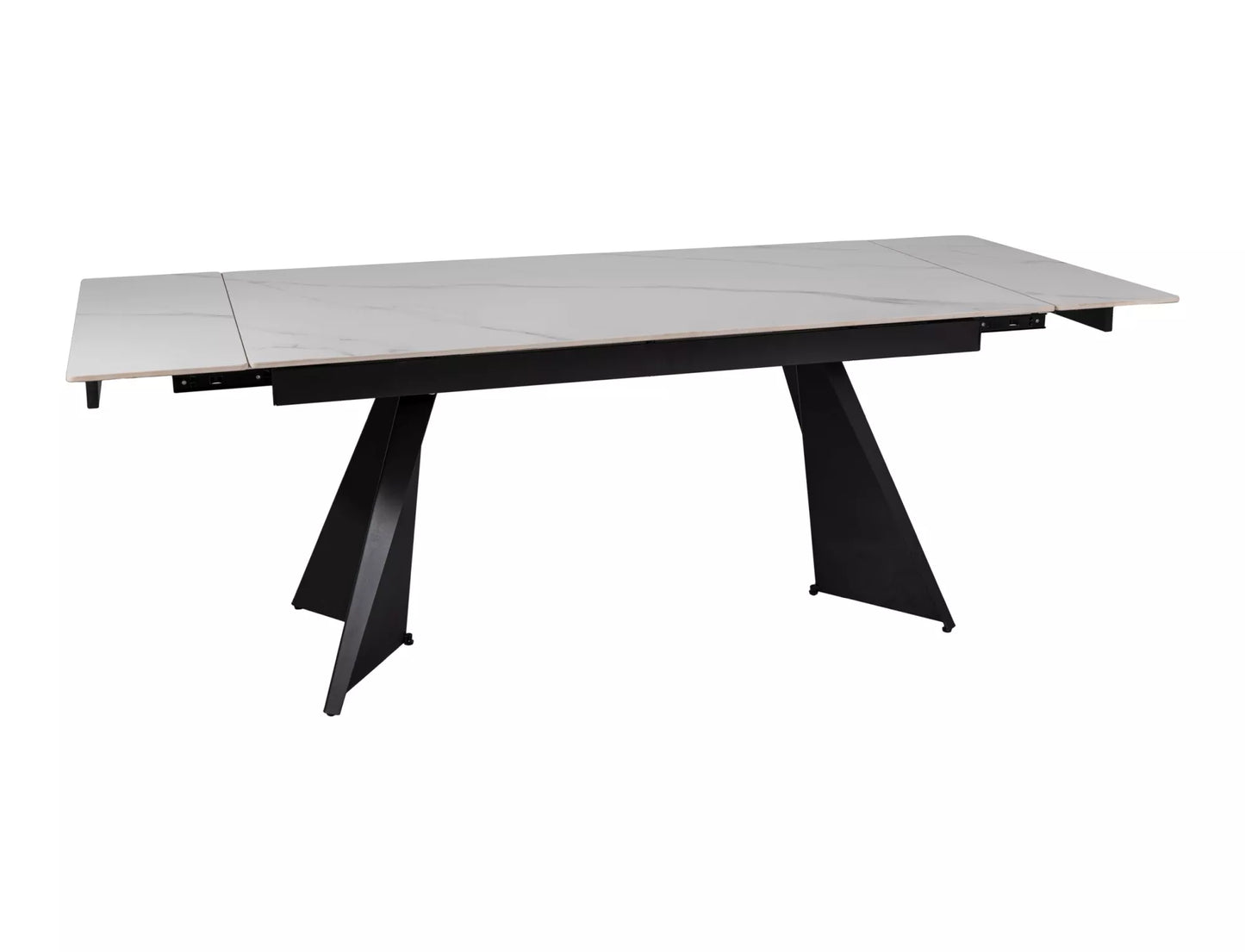 Galds Laco 160-240/75/90 cm balts/melns - N1 Home