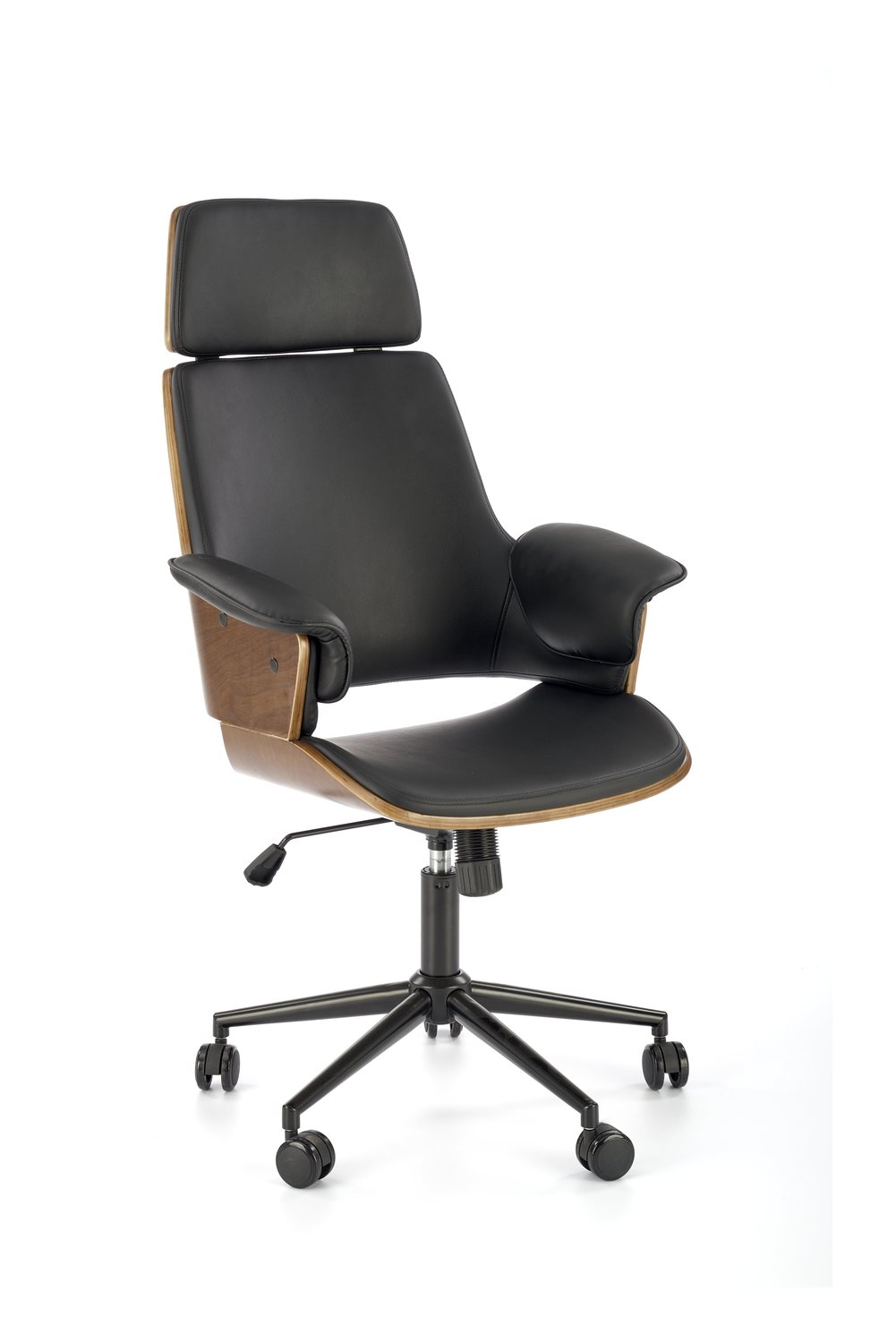 Krēsls Veb 65/65/112-122/45-55 cm dzintars/melns - N1 Home