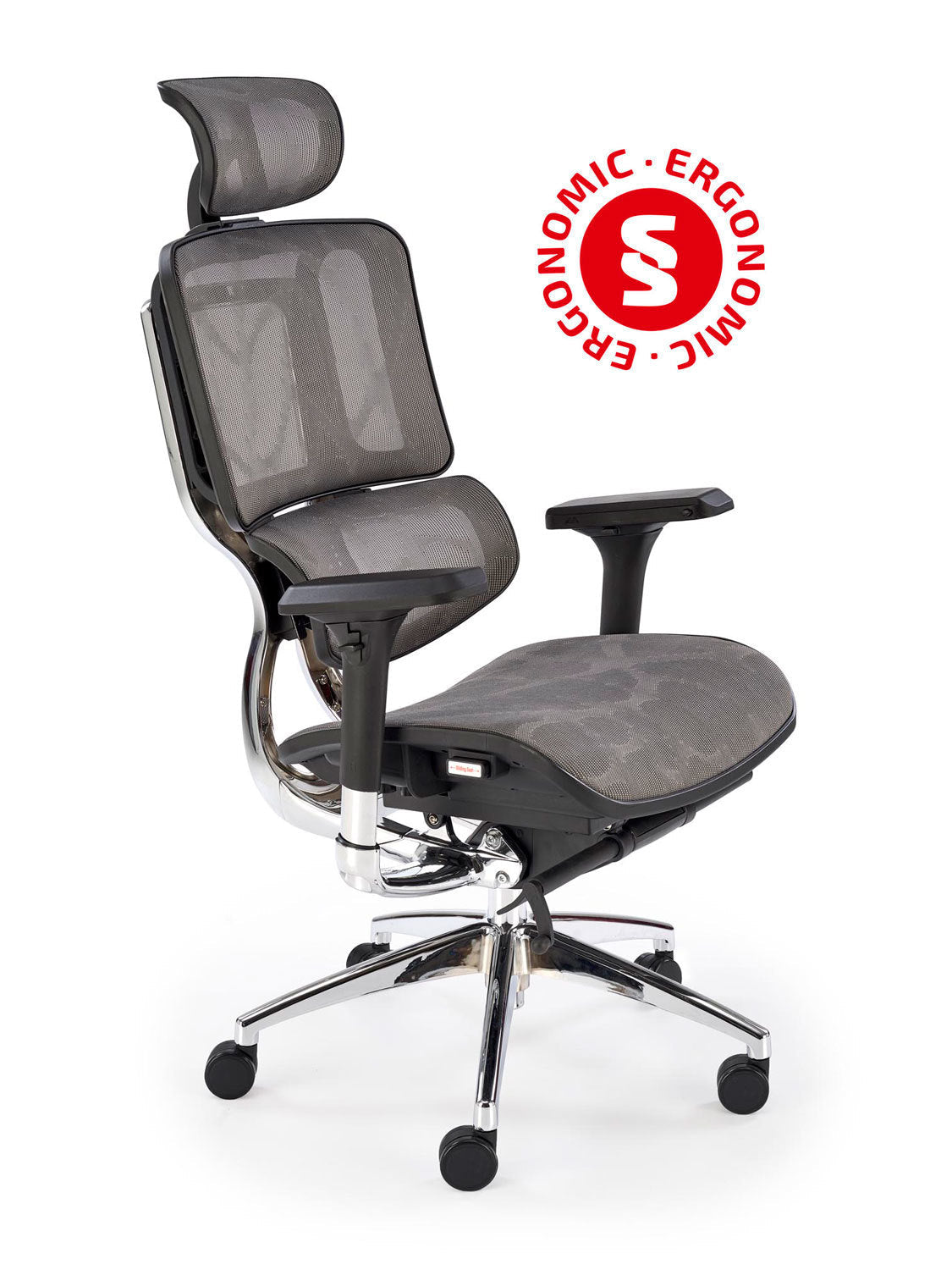 Krēsls Eth 72/70/130-139/50-59 cm pelēks - N1 Home