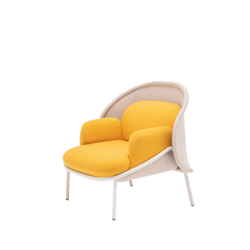 Krēsls Merd S 91/81/90 cm krēms,dzelts /dažādas polsterējuma krāsas - N1 Home