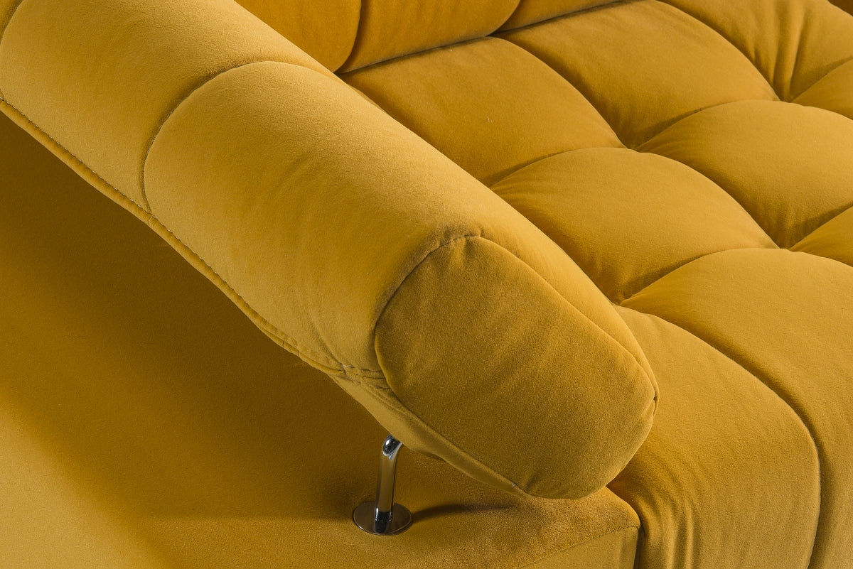 Dīvāns SIDNEY 255/73-91/100 cm dzeltens - N1 Home