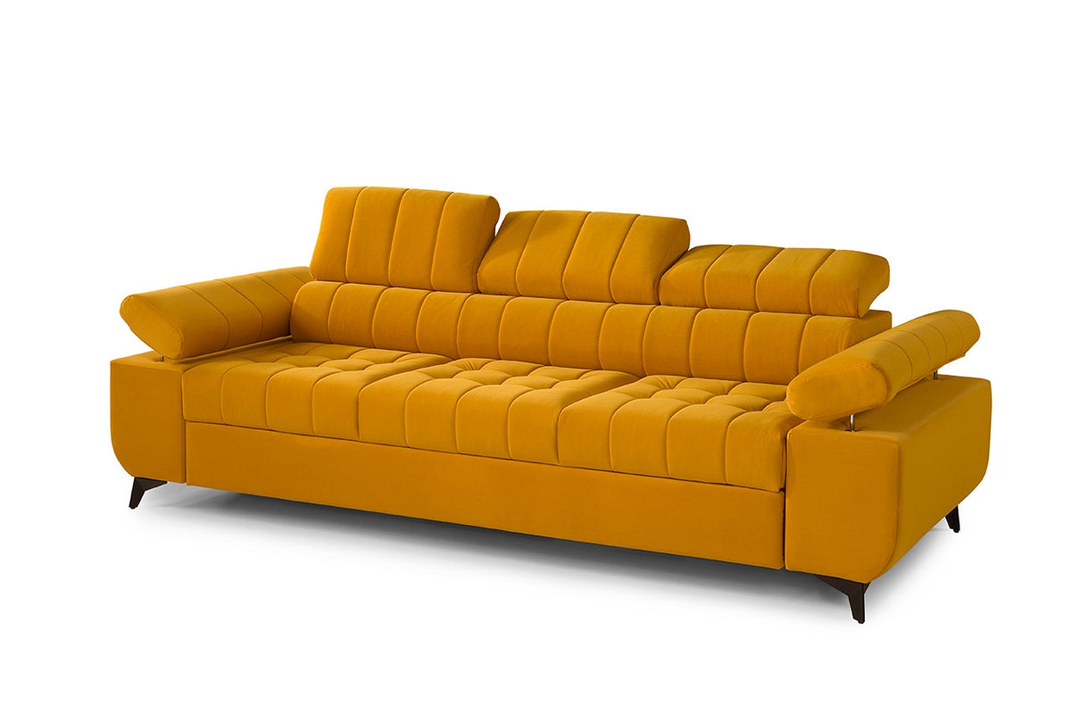 Dīvāns SIDNEY 255/73-91/100 cm dzeltens - N1 Home