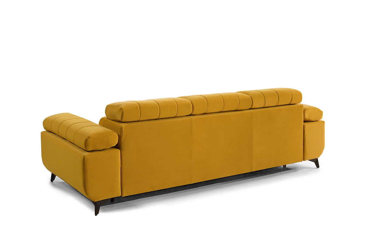 Dīvāns SIDNEY 255/73-91/100 cm dzeltens - N1 Home