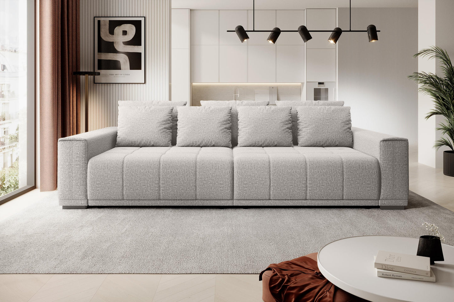 Dīvāns Mots 278/83/130 cm pelēks - N1 Home