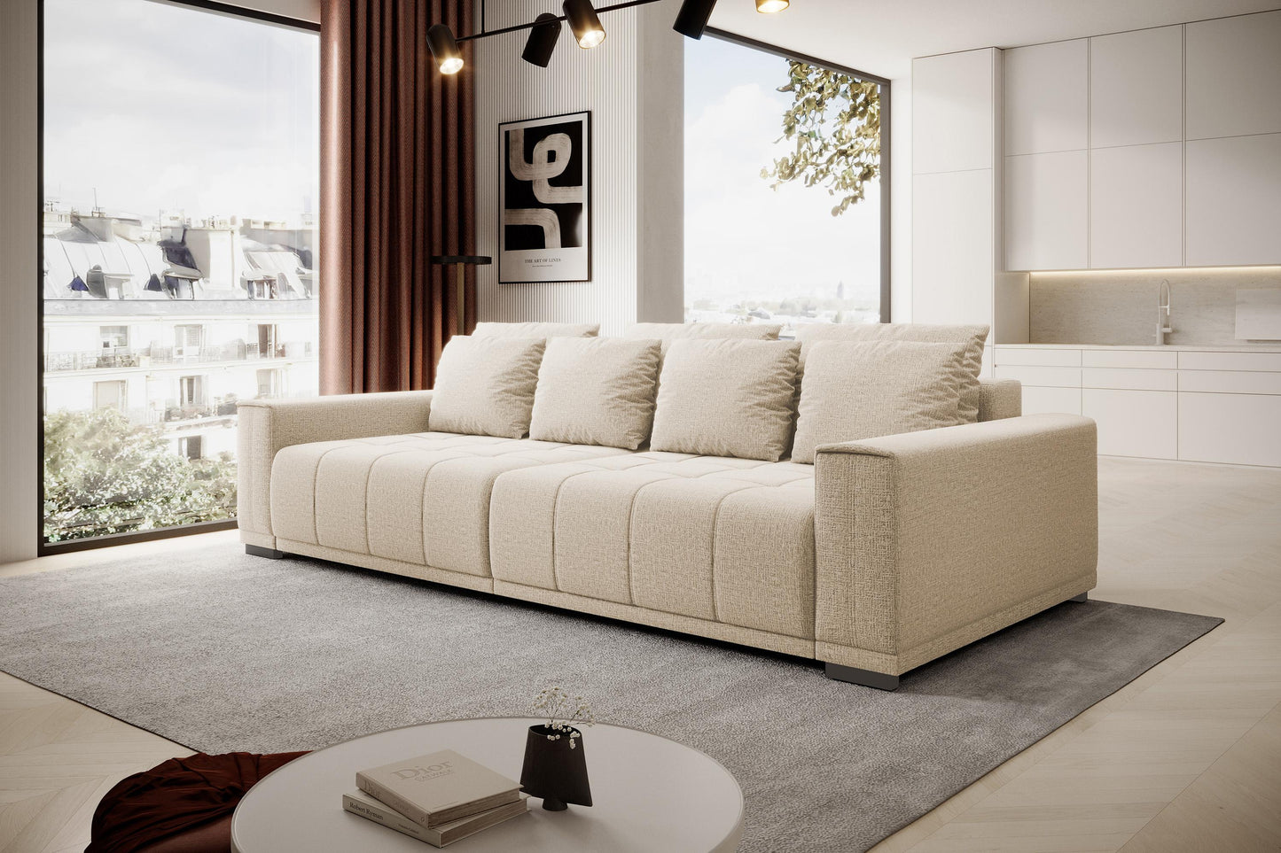 Dīvāns Mots 278/83/130 cm bēšs - N1 Home