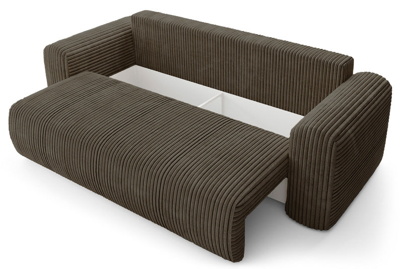 CEPU Trīsvietīgs dīvāns ar glabātuvi, olīvzaļa velveta - N1 Home