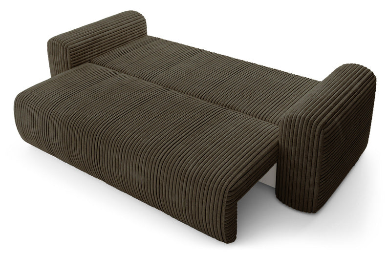 CEPU Trīsvietīgs dīvāns ar glabātuvi, olīvzaļa velveta - N1 Home