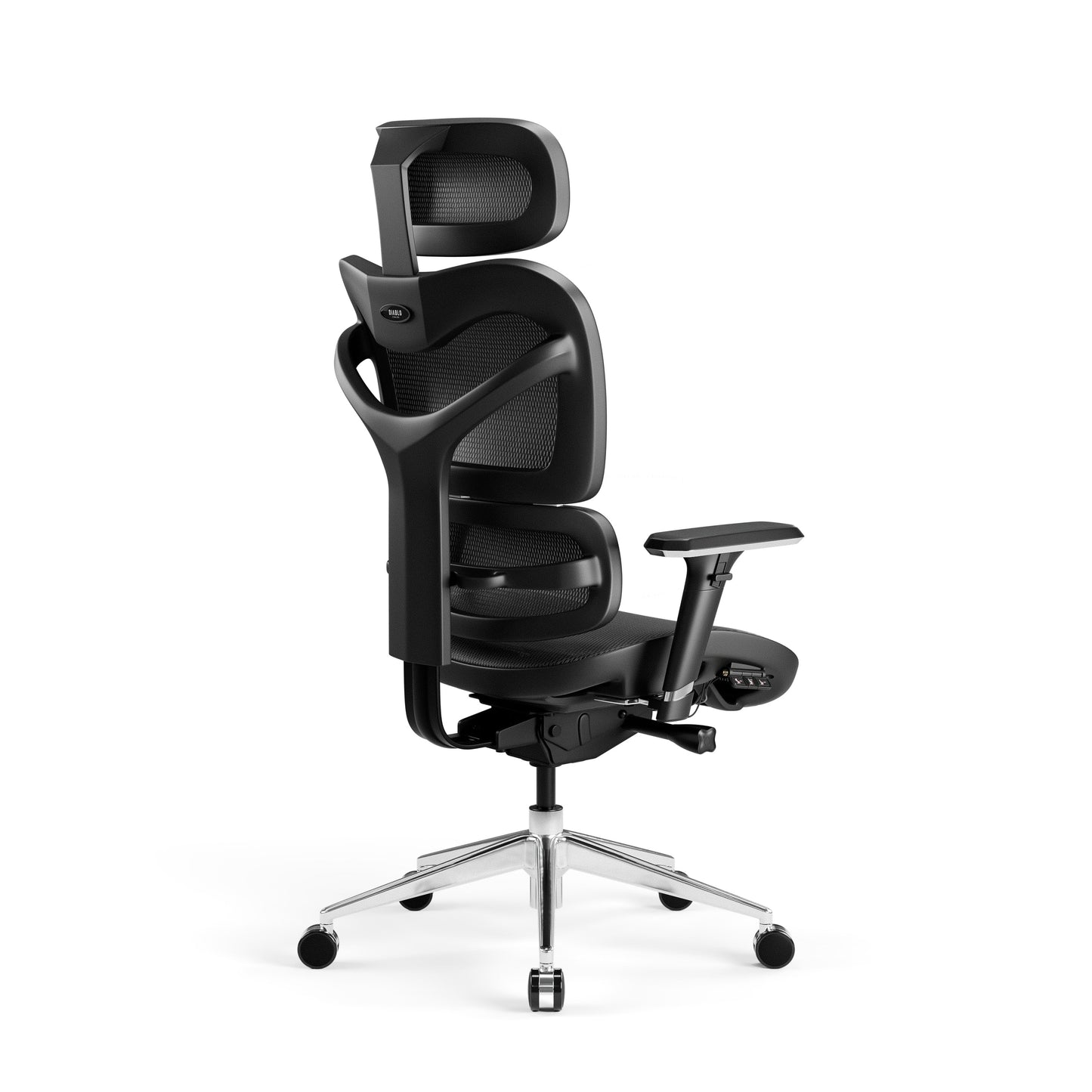Krēsls V - Co 126-137/69/49,5 cm pelēks/melns - N1 Home