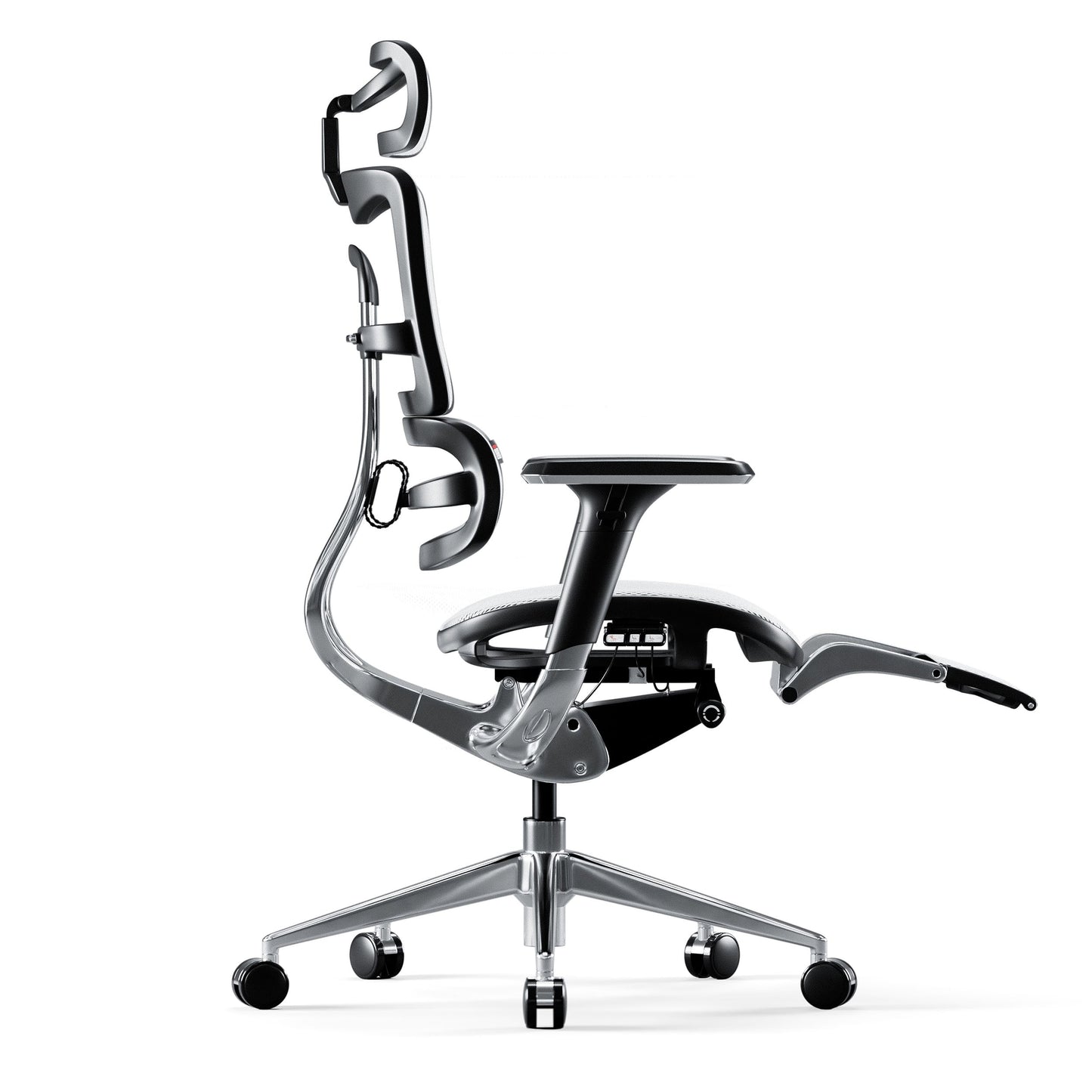Krēsls V - Mas 128-138/68/50 cm melns/balts - N1 Home