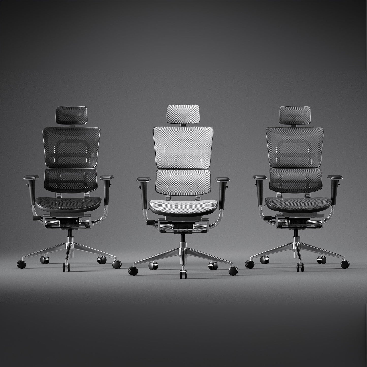 Krēsls V - Mas 128-138/68/50 cm melns/balts - N1 Home