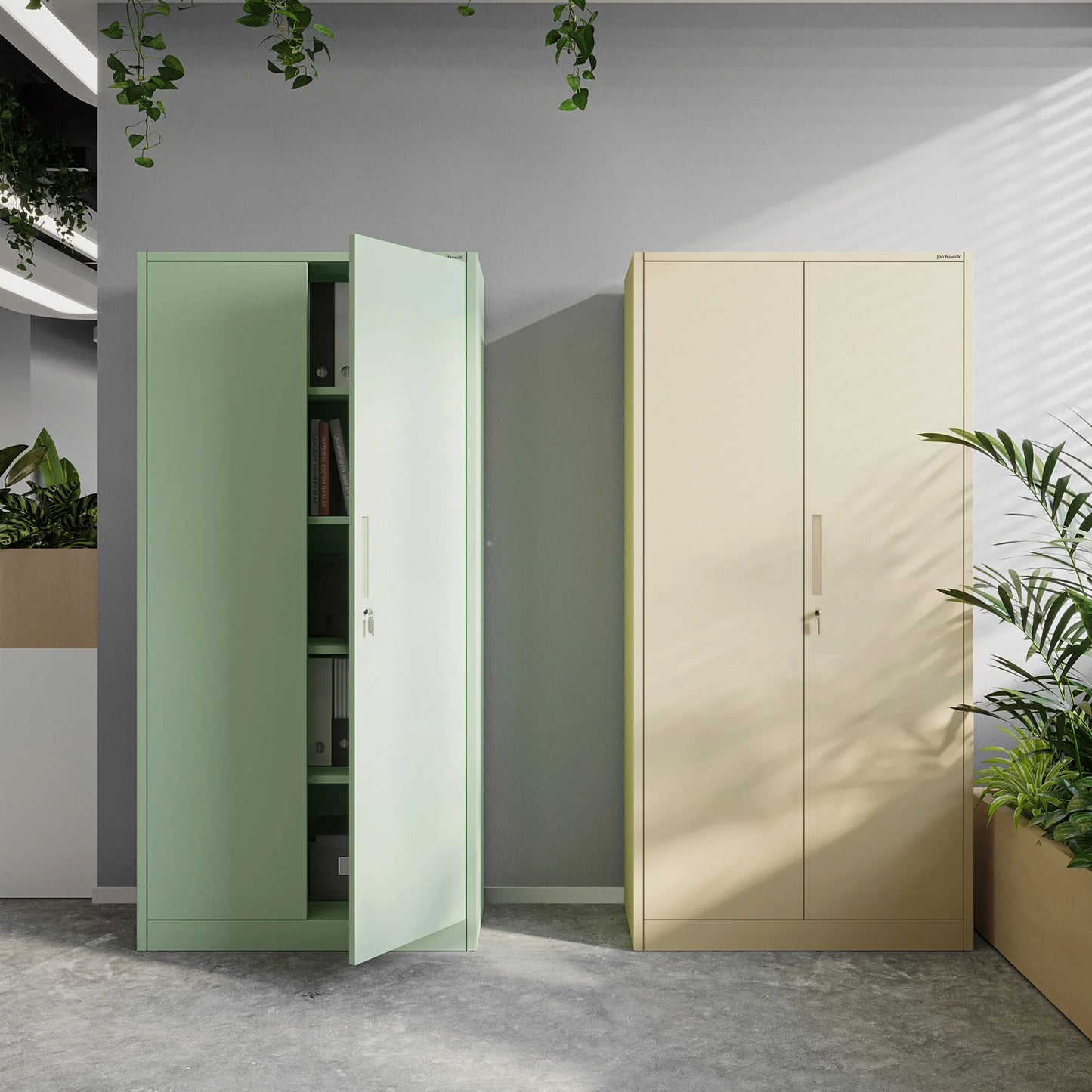 Slēdzams metāla skapis Jaf H 195/90/40 cm zaļš - N1 Home