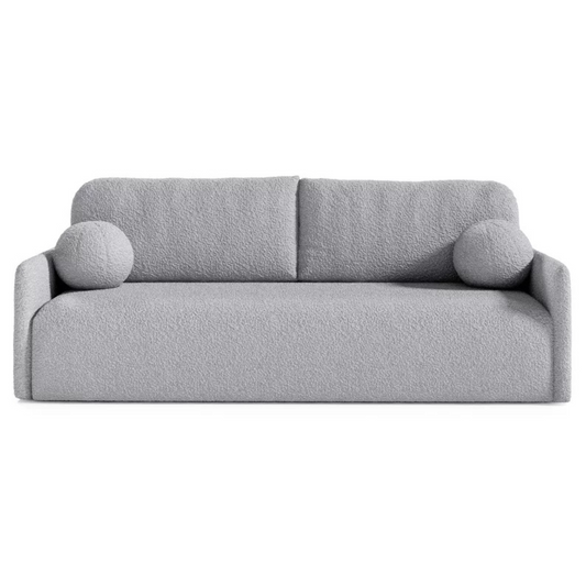 GOVE Dīvāns-gulta ar glabātuvii, pelēka boucle - N1 Home