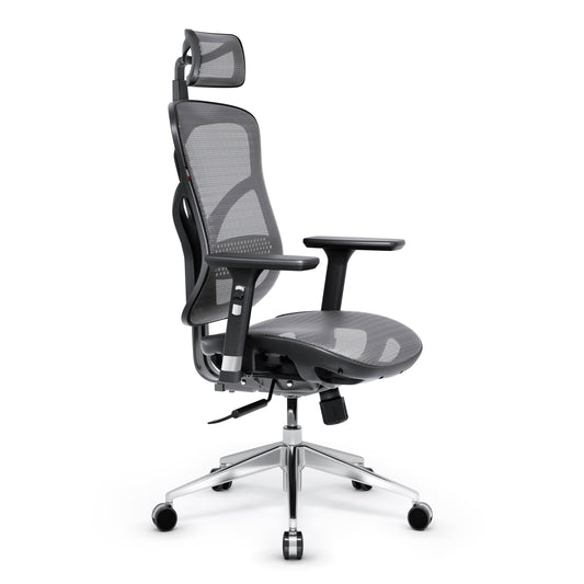 Krēsls V - Bas 119-130/50,5/68 cm melns/pelēks - N1 Home
