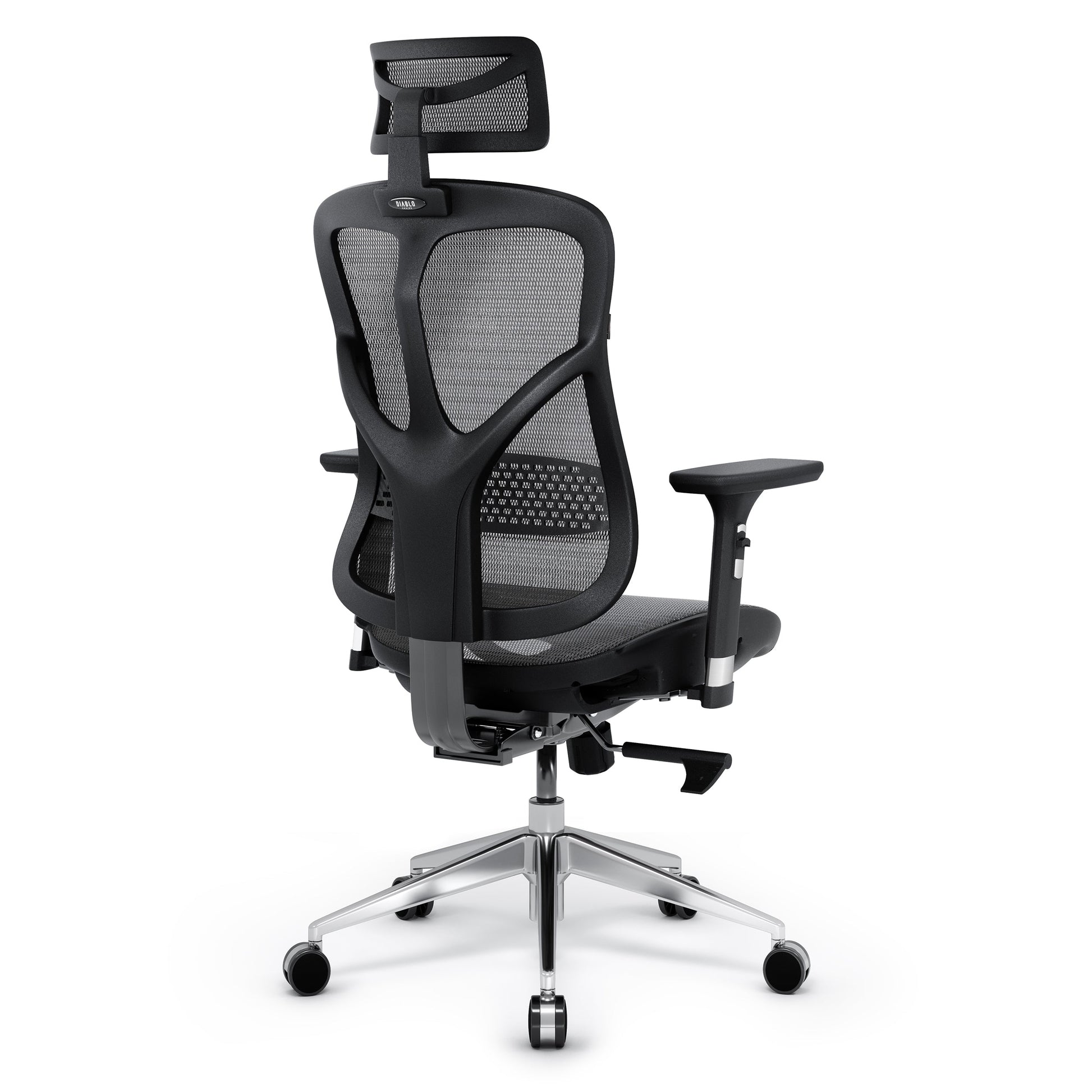 Krēsls V - Bas 119-130/50,5/68 cm melns/pelēks - N1 Home
