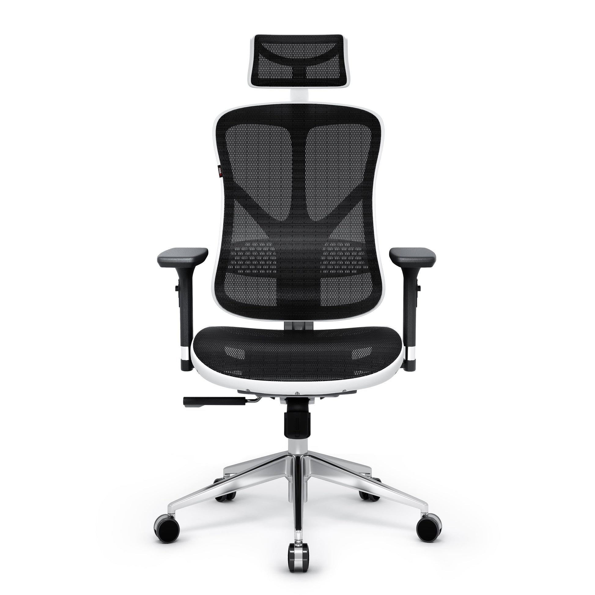 Krēsls V - Bas 119-130/50,5/68 cm balts/melns - N1 Home