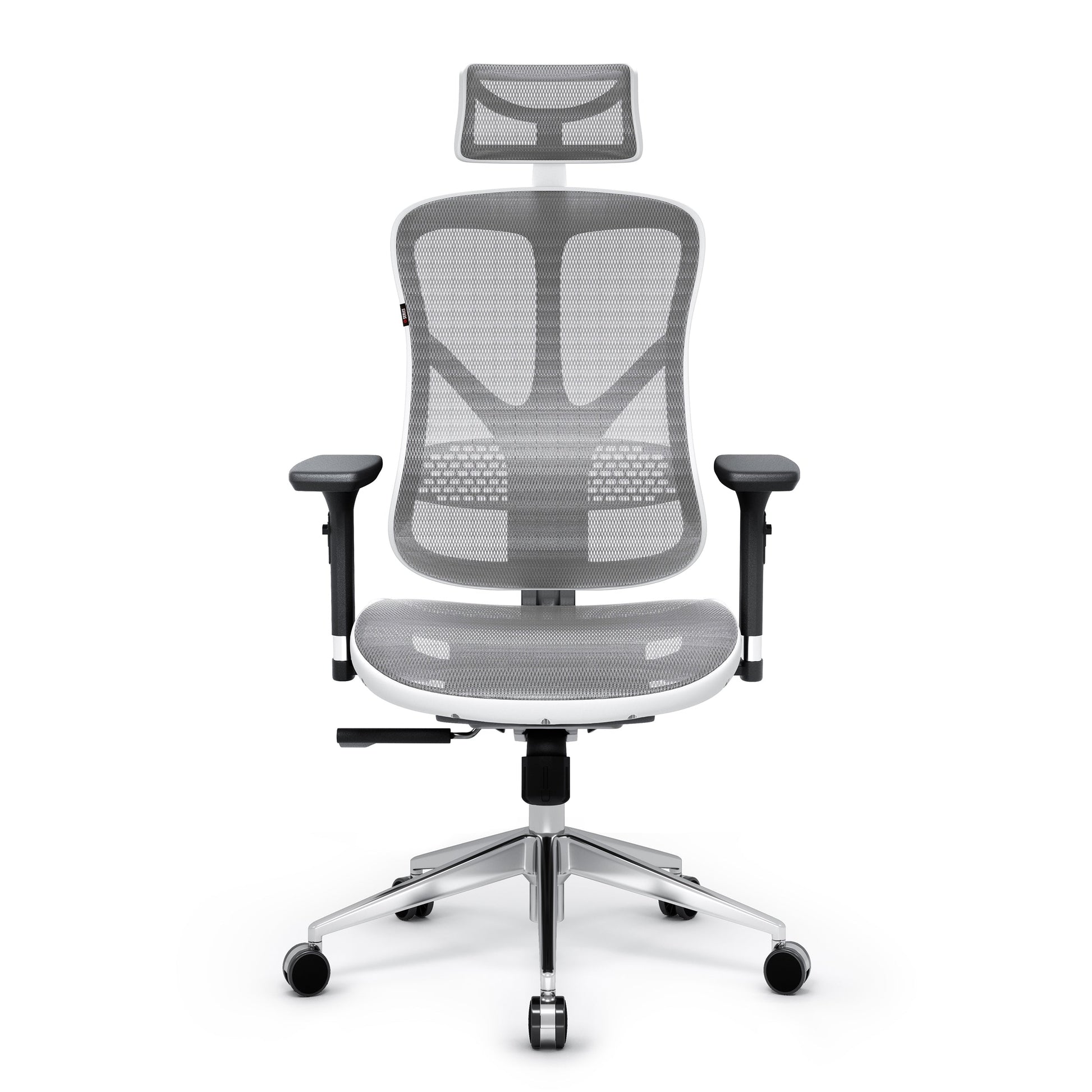Krēsls V - Bas 119-130/50,5/68 cm balts/pelēks - N1 Home
