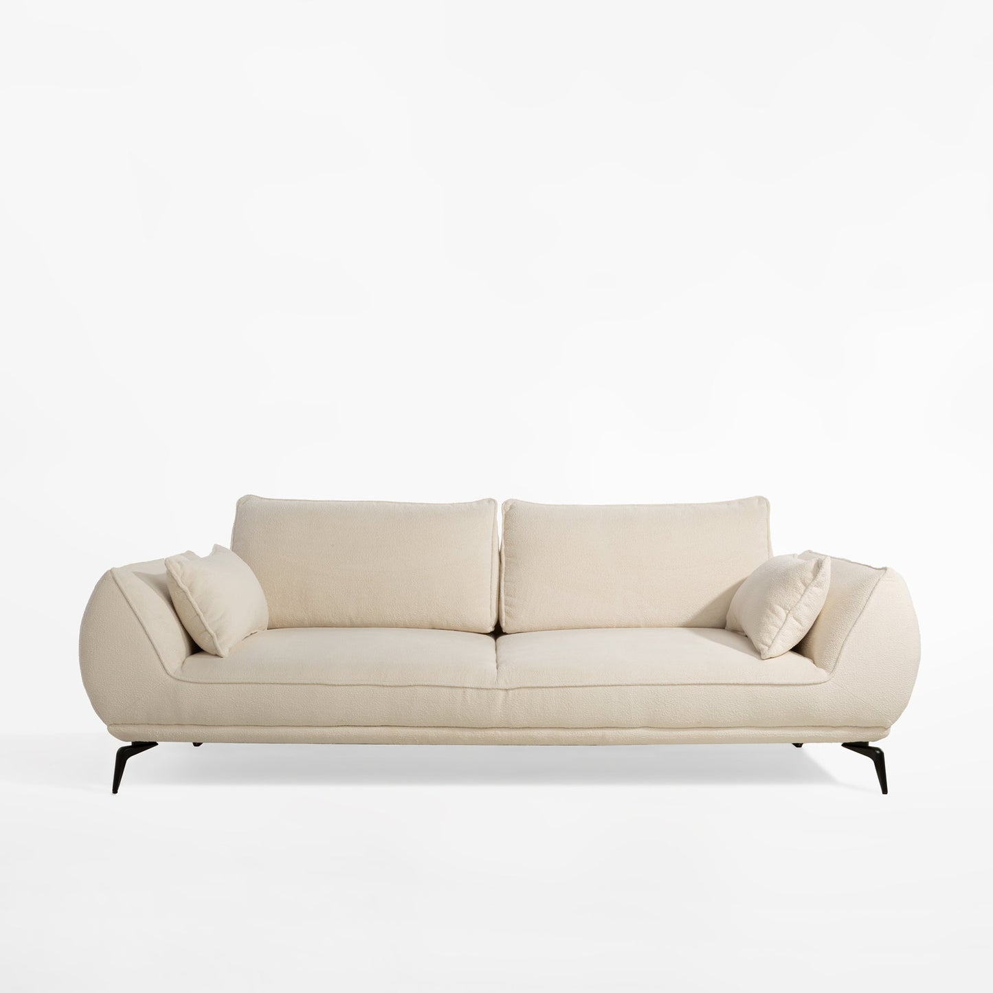 Dīvāns Cavi 86/118/249 cm krēms, pelēks