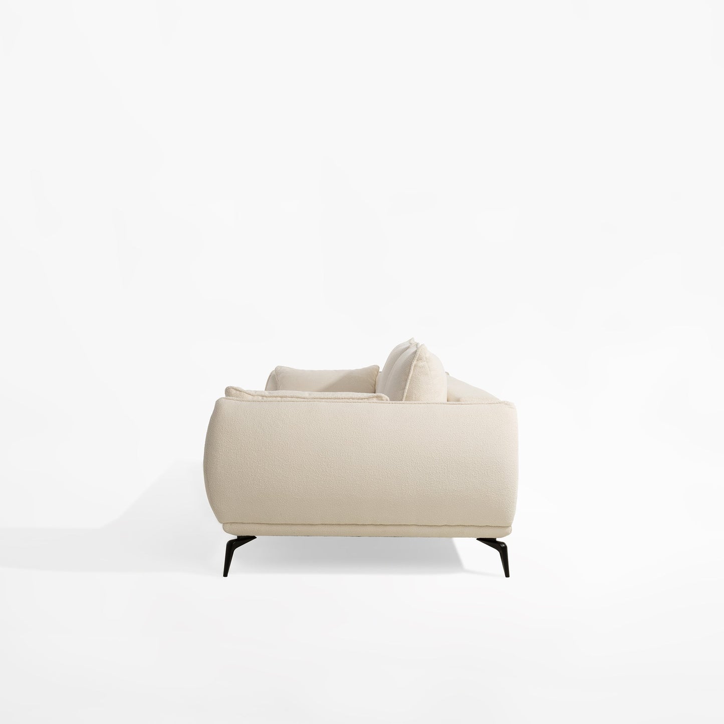 Dīvāns Cavi 86/118/249 cm krēms, pelēks