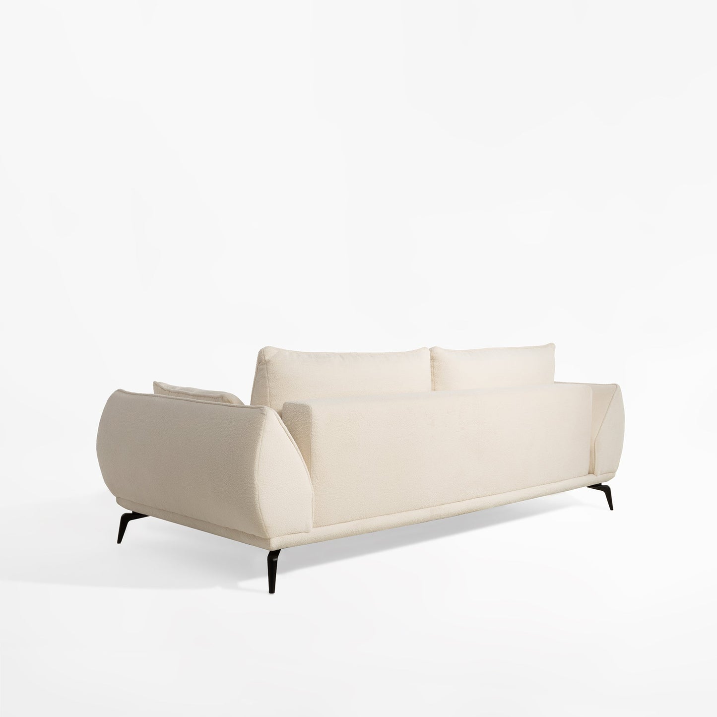 Dīvāns Cavi 86/118/249 cm krēms, pelēks