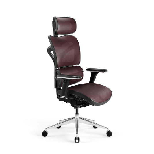Krēsls V - Co 126-137/69/49,5 cm melns/burgunds - N1 Home