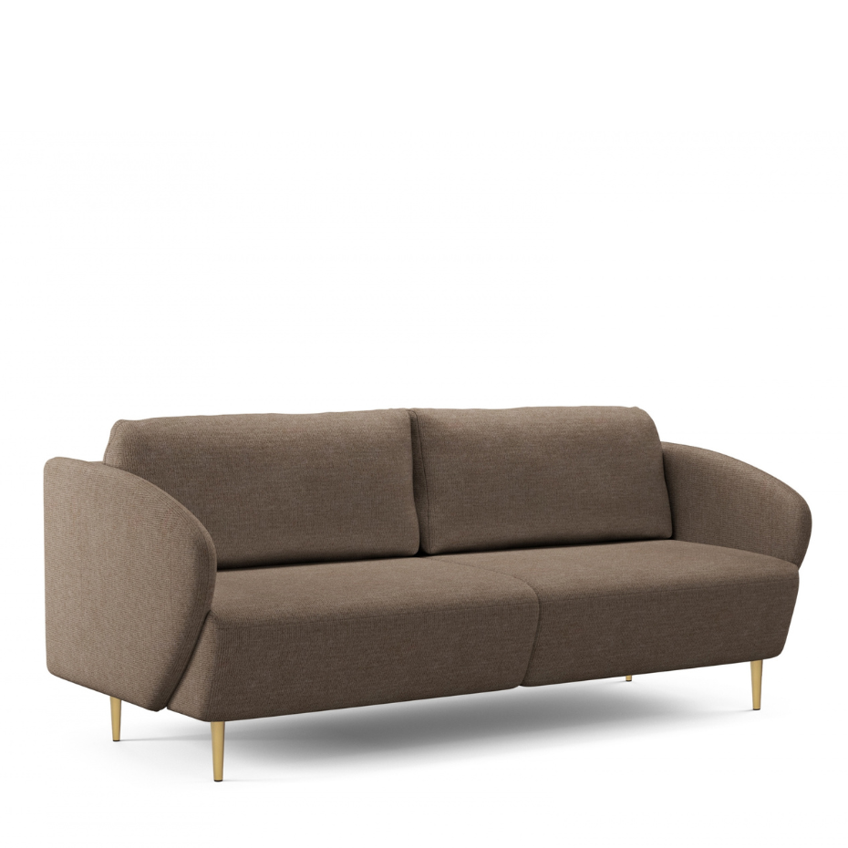 Dīvāns Nao 212/95/98 cm Uni 8002 Shitake/zelts kājas - N1 Home