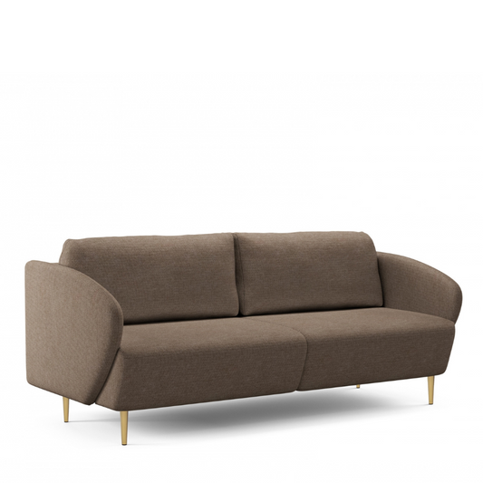Dīvāns Nao 212/95/98 cm Uni 8002 Shitake/zelts kājas - N1 Home