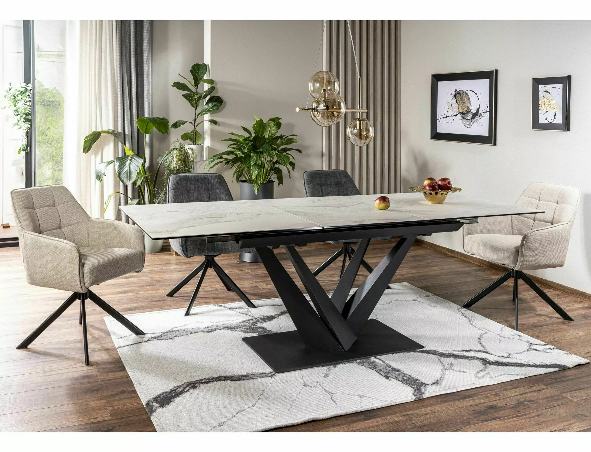 Galds KOMO 76/90/160 (220) balts - N1 Home