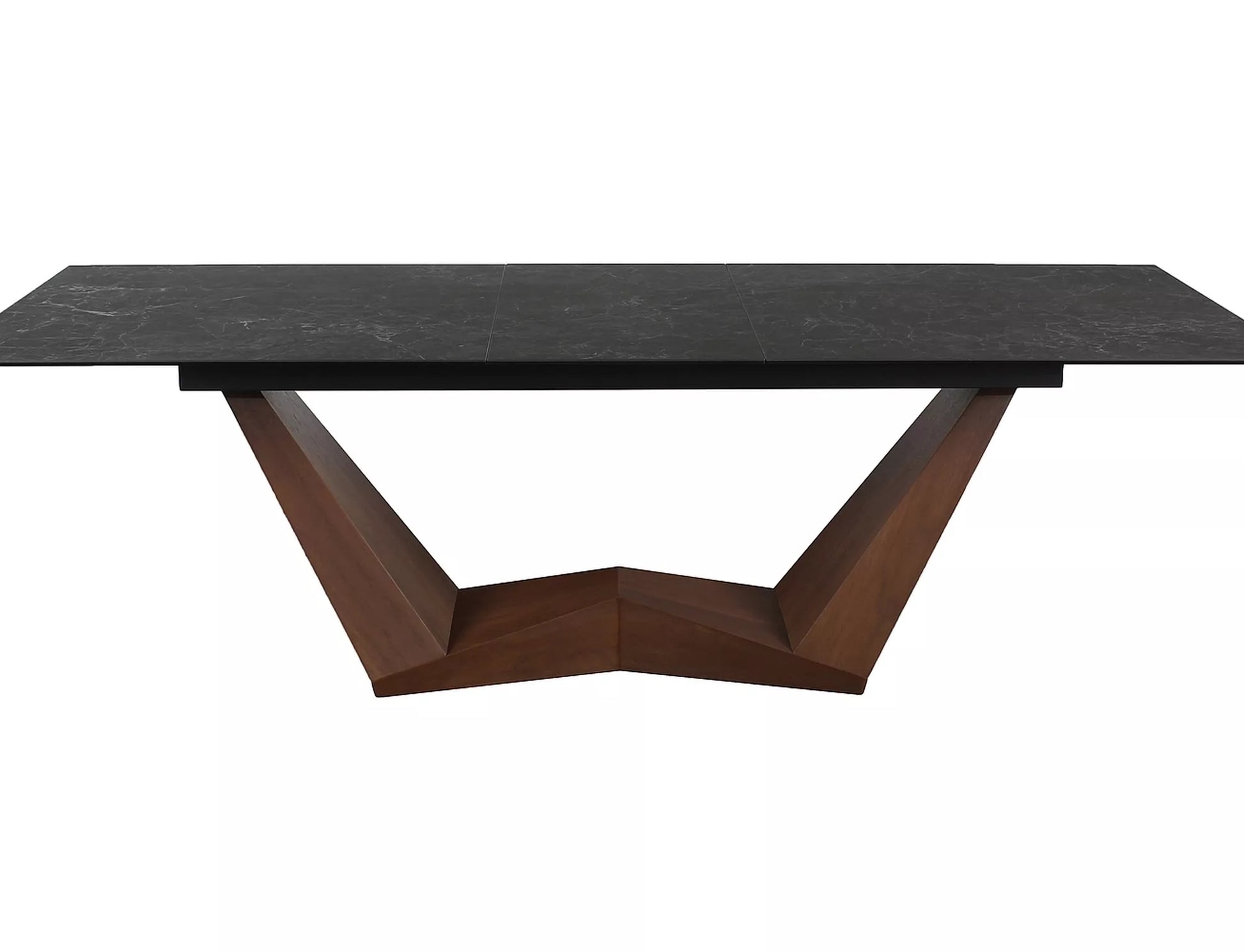 Galds DS 76/98/200-250 cm melns/valrieksts - N1 Home