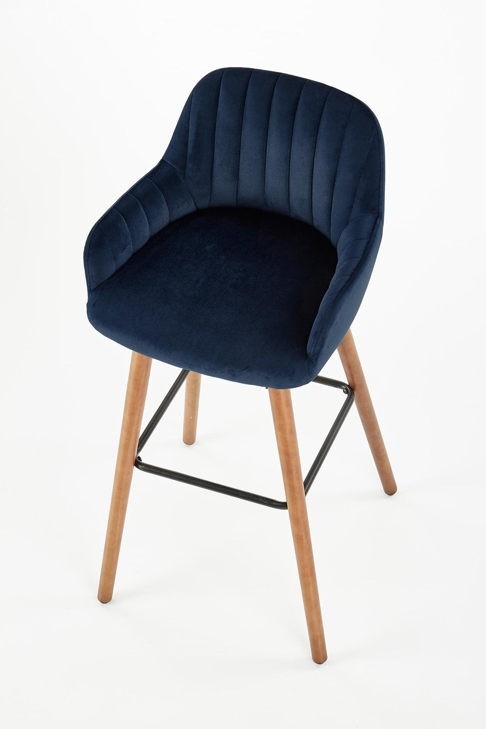 LN krēsls riekstkoks/tumši zils 47/49/98/75 cm - N1 Home