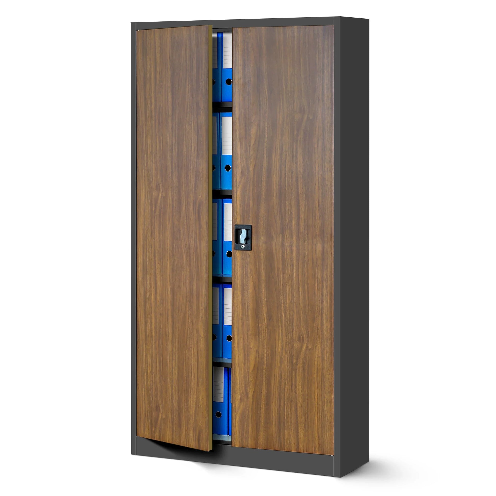 Slēdzams tērauda skapis Jaf 185/90/40 cm antracīts/valrieksts - N1 Home
