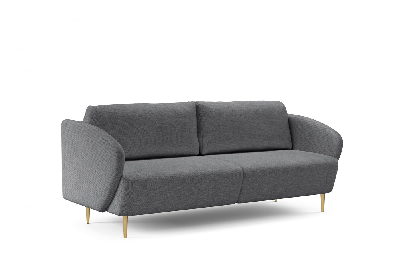 Dīvāns Nao 212/95/98 cm Uni 8800 Titanium/zelts kājas - N1 Home