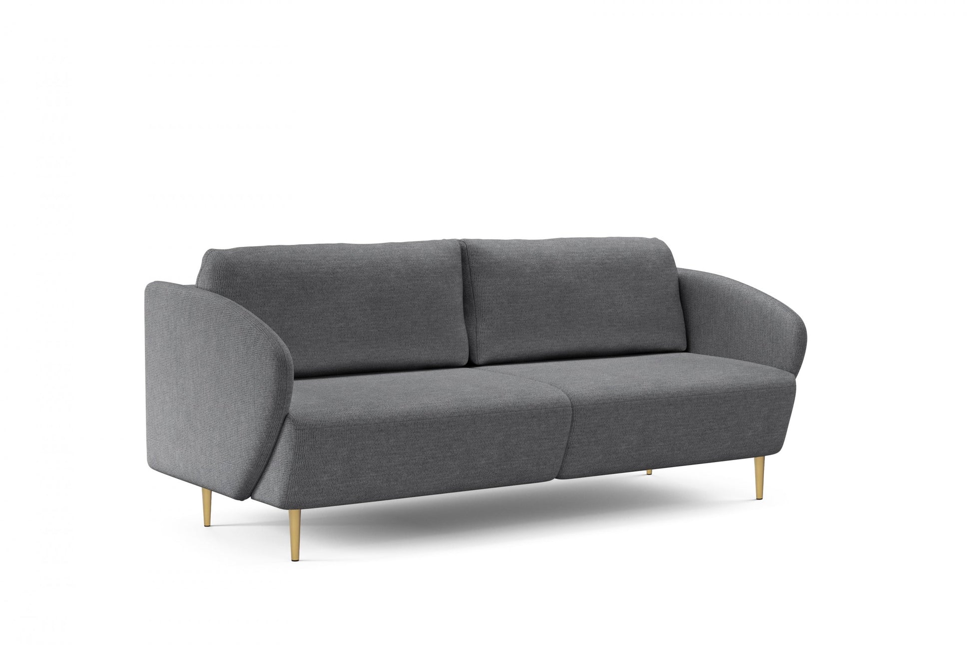 Dīvāns Nao 212/95/98 cm Uni 8800 Titanium/zelts kājas - N1 Home