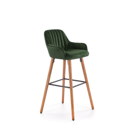 LN krēsls riekstkoks/tumši zaļs 47/49/98/75 cm - N1 Home