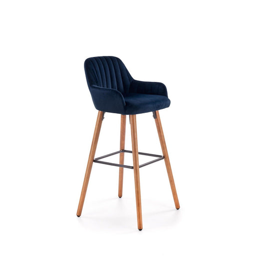 LN krēsls riekstkoks/tumši zils 47/49/98/75 cm - N1 Home