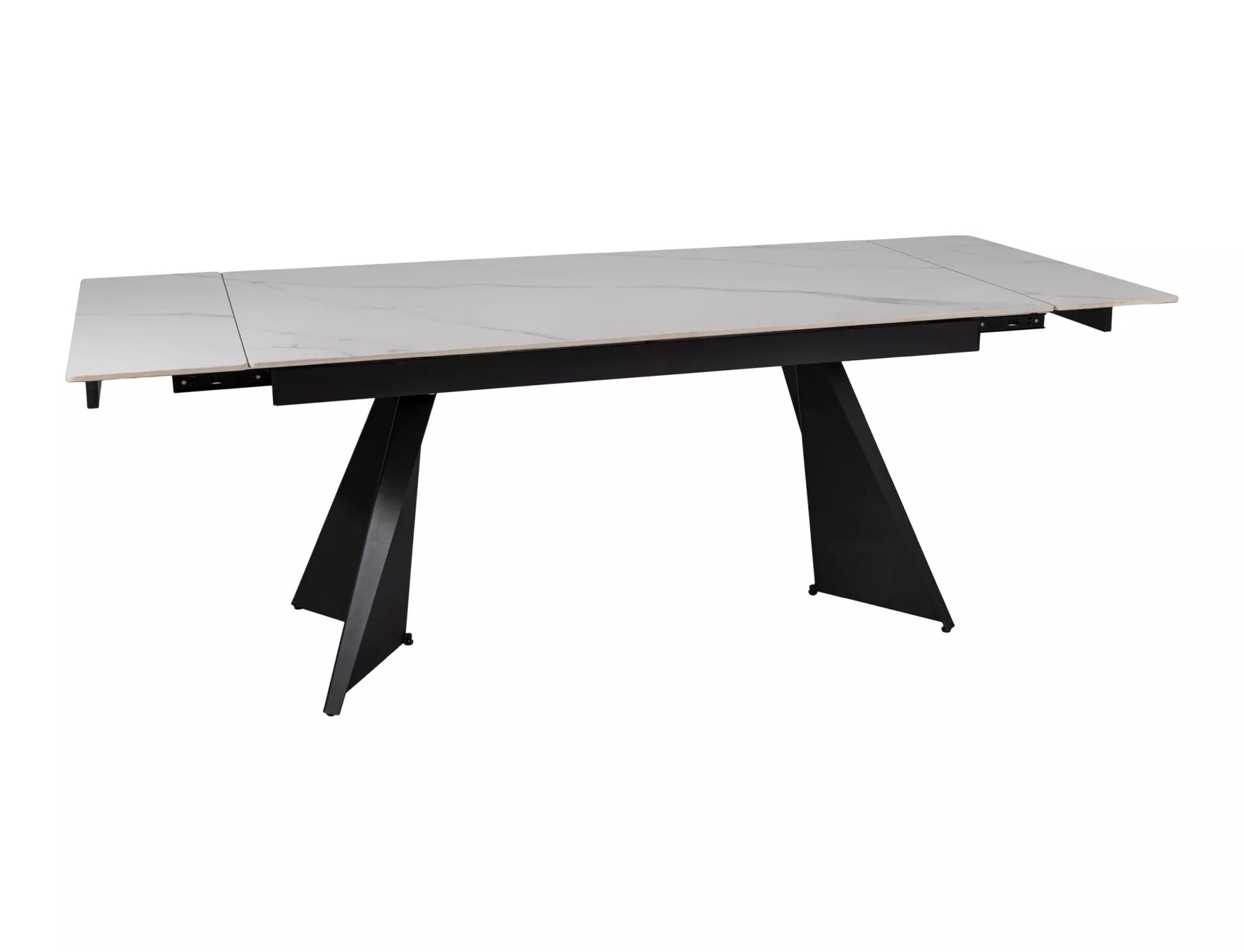 Galds Laco 160-240/75/90 cm balts/melns - N1 Home