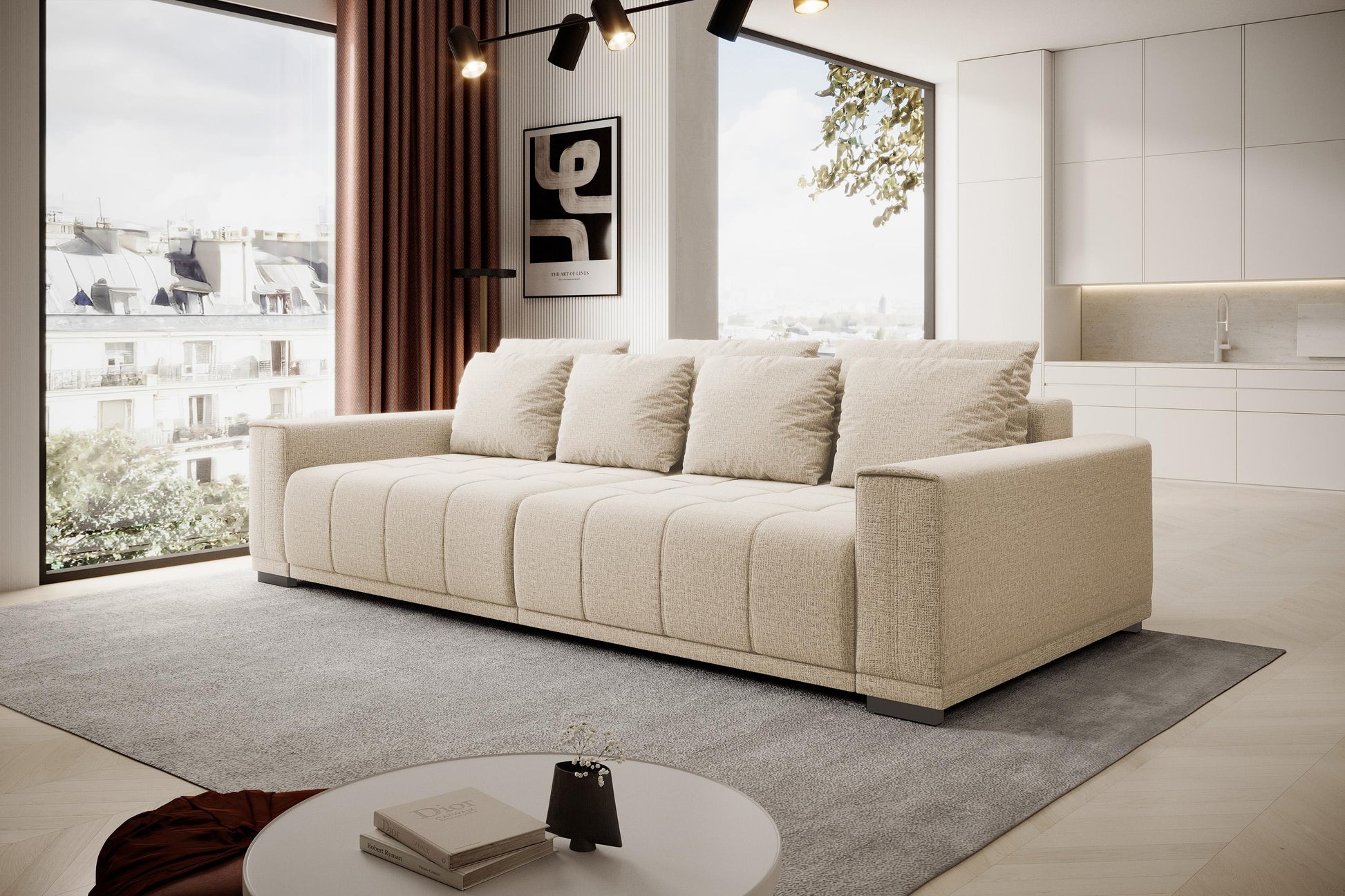 Dīvāns Mots 278/83/130 cm bēšs - N1 Home